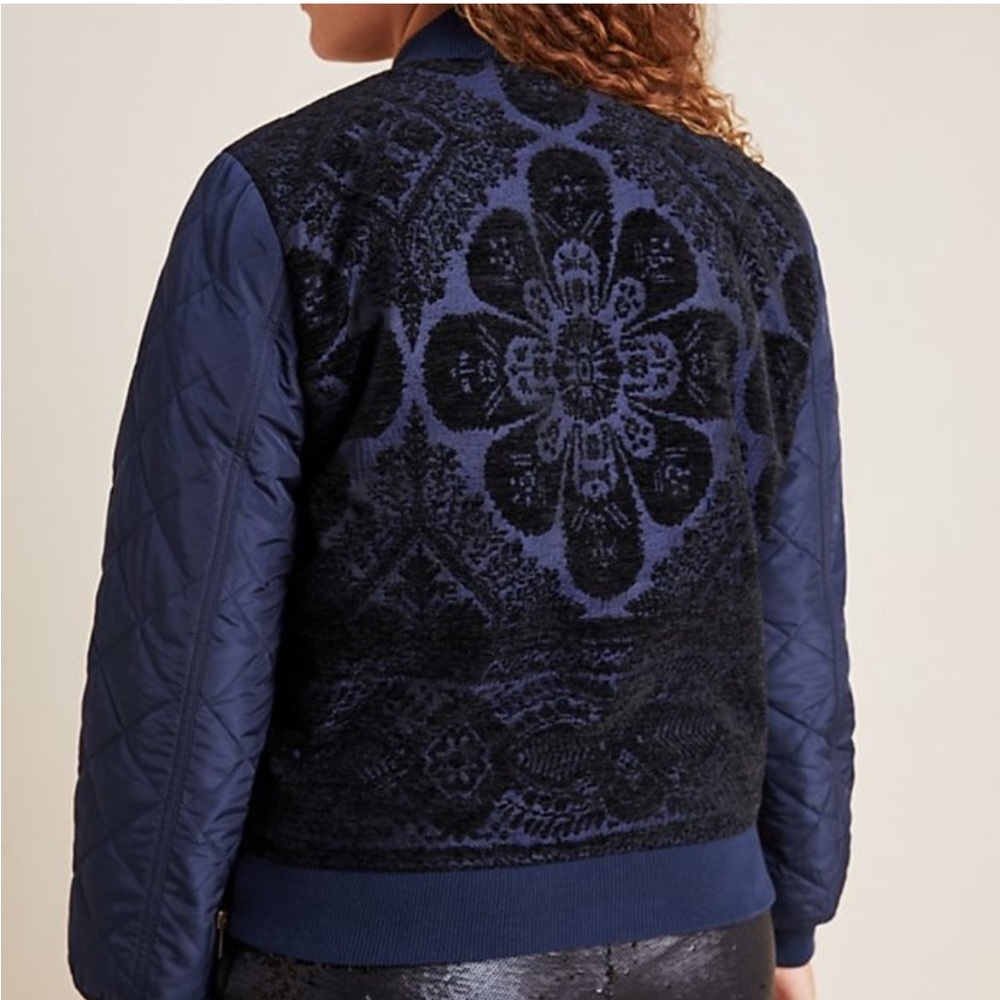 Anthropologie Clemence Quilted Bomber Jacket